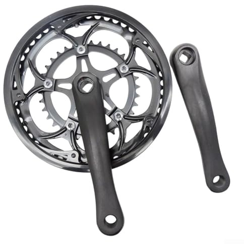 Niceminiwall 50/34 Zähne 8-9 Gang Rennrad Schaltung Kettenblatt 165 mm Aluminiumlegierung Vierkantloch Kurbel Abnehmbare Platte Design