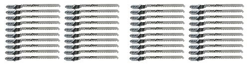 GREOHNMPAW 40Pcs Reciprocating Jigsaw Blade T101AO T-Shank Multi Jig Saw Blades for Wood Plastic Cutting Disc
