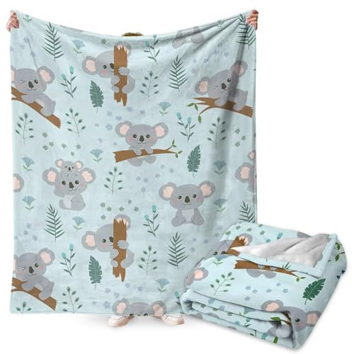 FYDZBSL Koala Thème Couvertur Moelleuse Polyvalente 100x150cm Couvertures Moelleuse Grenouille Couvre-Lits Couverture de canapé pour Lits d'enfants