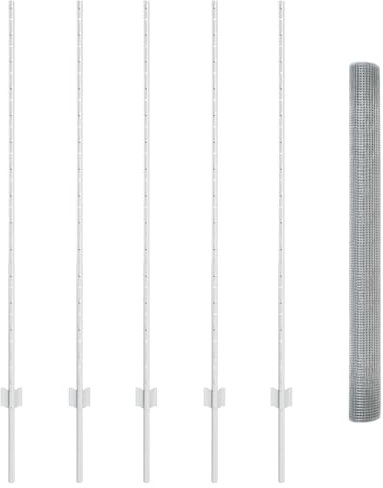 vidaXL Stängsel med stolpe Silver 1,4 x 10 m Stål, Justerbar utomhusavskiljare, modern trädgårdsgrind, hållbar avdelare, mångsidig privacypartition för bakgårdar
