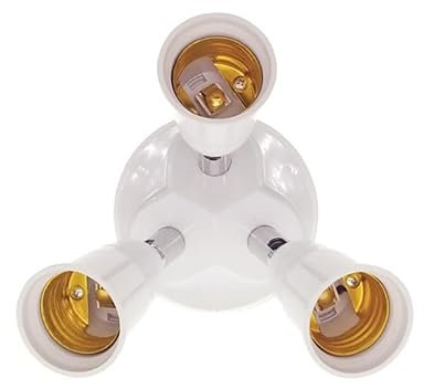 Marhynchus Bulbo -bagliore E27 Regolabile -Splitter Splitter 3 Teste Compatte per Studio Domestico, Lampade per Corsi/LED/Risparmio Energetico