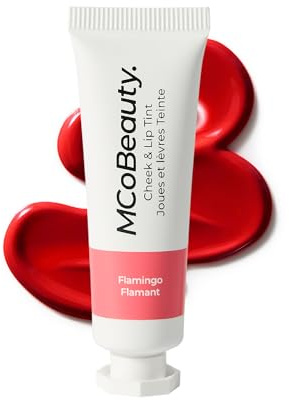 MCoBeauty - Cheek and Lip Tint - Dewy Gel-Cream Formula for Buildable Colour - Easy-to-Blend Multi-Use Tint for Lips and Cheeks with a Soft Radiant Finish - Flamingo, Peach Coral Shade Shade