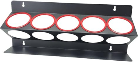 Harilla Spray Bottle Storage Rack Spray Bottle Holder Wall Mount Iron Rail Shelf Organizer for Polish Container for Garage Home