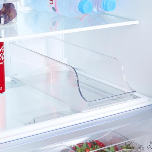 OHS Fridge Can Dispenser Stackable Drink Organizer for Fridge Can Holder Rack for Soda Tins & Drinks Refrigerator Organizer Bin, Clear