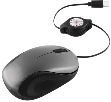 Gvblkq Souris Portables Silencieuse Ergonomique Optique Portable | Souris d'Ordinateur Portables Rétractables à 3 Boutons Pour Femmes Hommes Gamers Programmeurs Maison Bureau Entreprise Avion