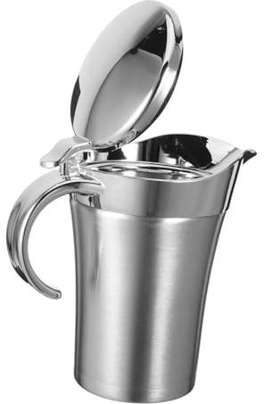 VALICLUD Saucière Thermique Inox Double Paroi pour Sauces et Condiments Verseuse Ergonomique Anti-goutte pour Repas Famille et Réceptions