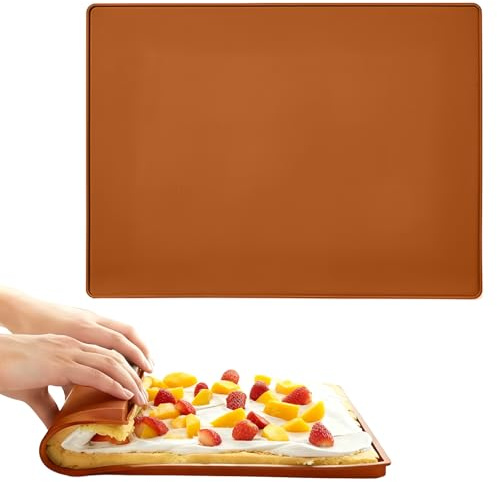 Zithgen Tapis en Silicone avec Bord Tapis de Cuisson Silicone avec Rebord|Anti-débordement 40x30cm|Résistant -30°C à 230°C|pour Four, Biscuits, Pizza, Pain|Réutilisable