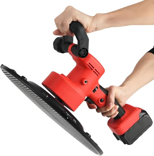 GLBMXDD Macchina per levigatura pareti, Kit per levigatura pareti in Cemento Portatile da 1680 W, Macchina per intonaco pareti, Regolazione a 6 velocità, per pareti in Cemento 2Battery