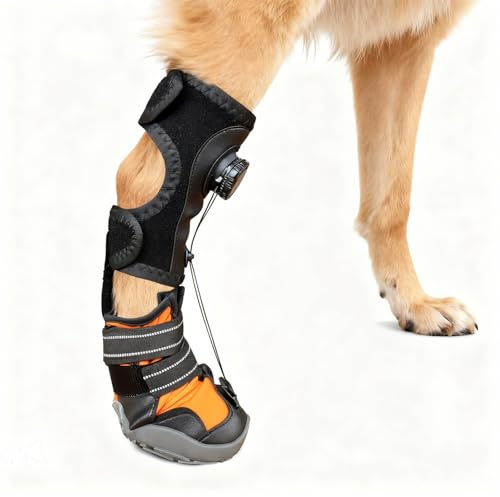DOKKOME Aiuto correttivo per cani, articolazioni, scarpe, ortesi, poggiapiedi per cani, aiuto correttivo per i problemi dei piedi, paletta sicura per migliorare l'andatura e la corsa (grigio, S)