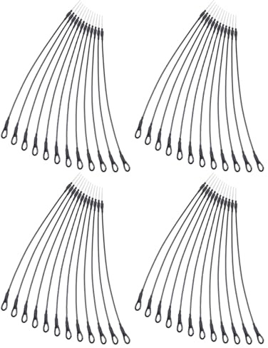 BUGUUYO 50 pièces Lot de Câbles Acier Inoxydable Anti-vol avec Boucle et Épingle pour Étiquettes de Sûreté Cordon Flexible pour Étiquetage Bagages Vêtements et Accessoires Magasin et