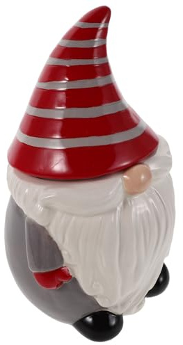 ARTIBETTER Weihnachtliche Keramikkeksdose mit Deckel Weihnachtswichtel Bonbonglas Luftdicht Kinderfreundlich Aufbewahrungsbehälter für Kekse und Süßigkeiten