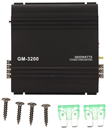 Hapivida Amplificatore Audio per Veicoli 4 Canali Stereo Hi Fi Mini, Protezione da Sovraccarico Termico Dissipazione Calore Alluminio Interfaccia Effetto Sonoro 3D A