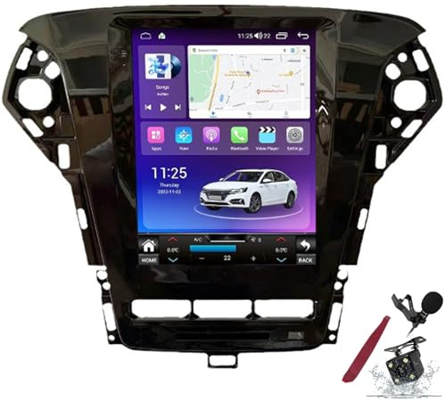 Radio voiture Android 15 Qualcomm pour F-ord Mondeo MK4 (2011-2013) Remplacement de l'unité centrale stéréo 9,7 Écran tactile QLED avec Carplay, navigation GPS, lecteur multimédia DSP SWC,M100s