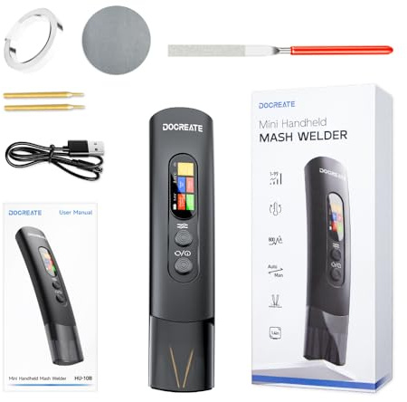 Saldatrice a punti per batterie, saldatrice a punti a batteria, 99 marce, regolabile con display LCD, ago di ricambio per saldatori a punti per batterie, modalità automatica e manuale (HU-10B)
