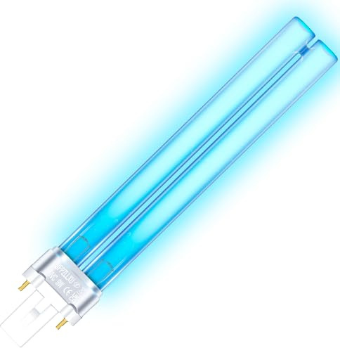 UPPZLLXU 9W Lampadina UVC G23 PLS, Reattore Induttivo, per Clarificatore Laghetto e Filtro UVC, contro Batteri e Alghe per Acquari e Stagni
