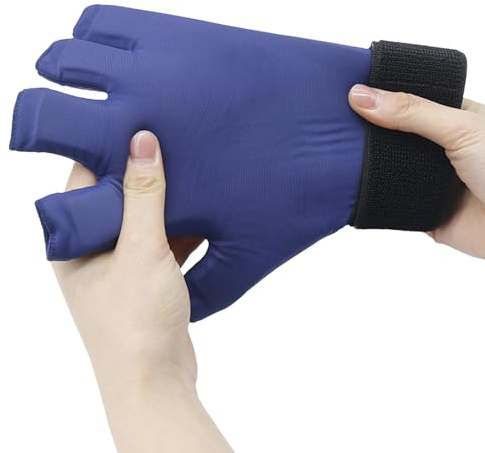 Gants de poche de glace – Gants enveloppants de gel rafraîchissant | Mitaines de protection de poignet, gants de compression réglables chauds et froids, gants de gel solide pour gonflement, contusions