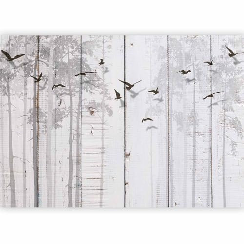 murando Fotomurales autoadhesivo Tablas 343x256 cm Papel Pintado Decoración de Pared Murales Pegatina decorativos adhesivos 3d moderna de Diseno Fotográfico Pajaro gris Arboles f-C-0178-a-a
