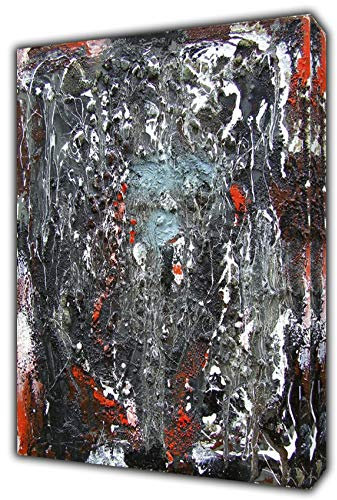artsprints Ölfarbe, Nachdruck auf gerahmter Leinwand, Grau, 40'' x 30'' inch(102x 76 cm)-18mm depth