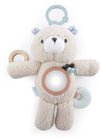 Ingenuity, Plüschtier Nate mit vielen Aktivitäten wie einem Holzring, zum Anbringen an den Kinderwagen