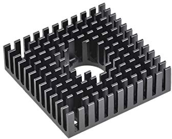 sourcing map Heatsink with Hole for Stepper Motor,3D Printer 40x40x11mm Black