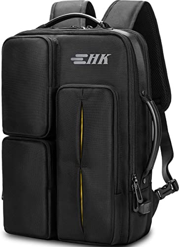 Mochila Hombre Mochila Ejecutivo Loptop Portátil con puerto USB, Impermeable Antirrobo Mochilas Grande de 15,6 pulgadas Mochila Ordenador Trabajo para Oficina Universidad Escuela Viaje Negocios-Negro