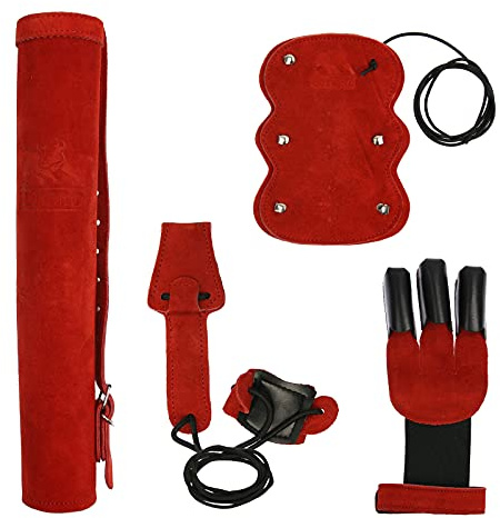 elToro Wild Colorz Set | Schießhandschuh, Armschutz | Dual Köcher und verstellbare Spannschnur | Bogensport Zubehör für Recurvebogen und Langbogen