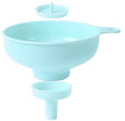 Fofetbfo Embudo de cocina de boca ancha de plástico Embudos de cocina con filtro filtro de colador, embudo de conservas, embudo de alimentos, embudos de aceite para botellas de llenado de partículas