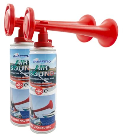 ENERFERO Tragbare Gashupe, Gasstadion-Trompete, Signal Horn, Fußball-Trompeten, 300 ml (2 Stück)
