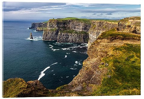 Posterlounge Irland – Klippen von Moher Acrylglasbild von Jürgen Klust 90 x 60 cm Wandbilder Wanddeko