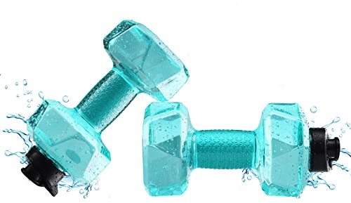 UPALDHOU Pesas de Agua, Mancuernas Acuáticas de 1500 Ml, Mancuernas de Ejercicio Aeróbico Acuático para Deportes Acuáticos (Green)