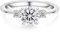KRKC&CO Verlobungsring Damen Moissanite Ringe, 1 Karat Diamant Solitärring, VVS1 D Farbe, 925 Silber Weißgold Trauring Eheringe, Verlobung Verlöbnis Hochzeit Weihnachten Geschenk für Frau, 57 (18,1)