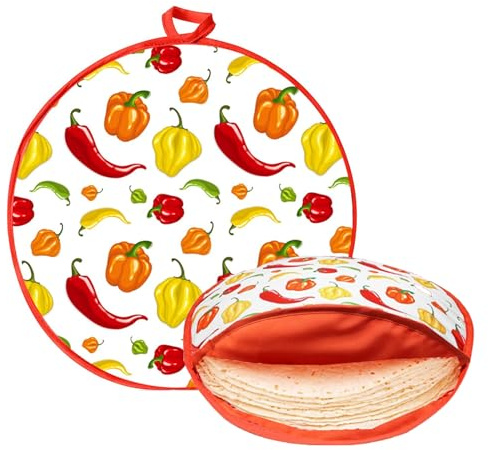 Oaygat 12 Tortilla Warmer Pouch Microwavable Insulated Bag Holder Server Pouch Tortilla Warmer Bag Tortilla Holder Warmer Pouch Tortilla Keeper Holder Tortilla Pouch Microwave Use Fabric Bag