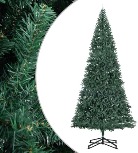 vidaXL Künstlicher Weihnachtsbaum mit Ständer Grün 500 cm PVC, naturgetreuer Weihnachtsbaum, Kunstbaum, Tannenbaum, Weihnachtsbaum, Christbaum