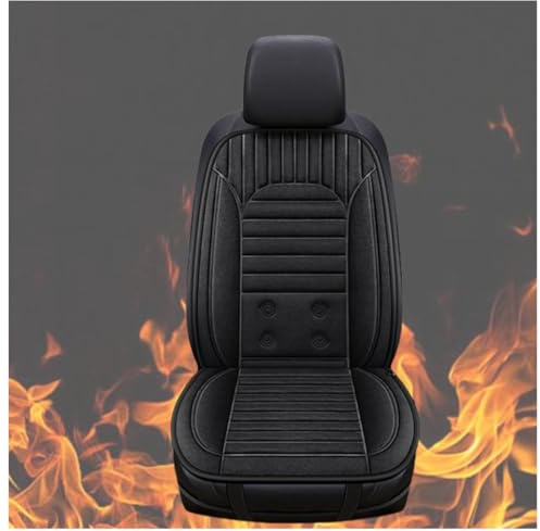 BesBet Copri Sedile Auto, Due Livelli di Controllo Intelligente Cuscino Sedile Auto, Comfort Antiscivolo Coprisedile Sedile Auto, Adatto per La Guida,Black-Singleseater