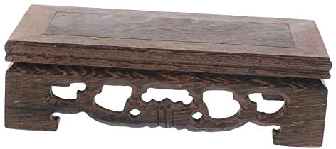 TOYANDONA Piedistallo in Legno per Bonsai Portavasi da Interno in Stile retrò Espositore Antico Intagliato Decorazione Casa