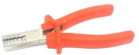 tenazas， Herramienta de crimpado, alicates pequeños de crimpado de 0,25 a 35 mm, terminales de cordón eléctrico, herramientas de crimpado Ve