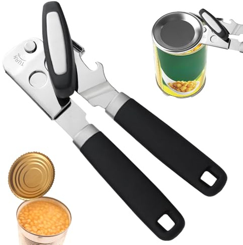 Apriscatole a mano, apribottiglie da cucina, manico non antiscivolo, strumento magnetico, pratico per, per la casa