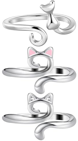 Ouligay Crochet Tension Ring 3 Pcs for Finger - Adjustable Metal Open Yarn Guide, Knitting Loop Crochet Accessories for Faster Needlework with Storage Box