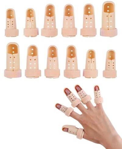 FUGLUS 12 Stücke Fingerschiene,Fingers Extension Splint,Basketball Fingers Gelenkschutz,Fingerschutz,Schiene Finger Zum Gebrochen Finger Der Arthritis Knuckle Immobilisierung