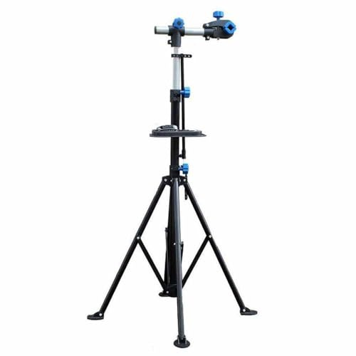 BSFHQS Caballete De Acero De 4 Patas De Reparación De Bicicletas, Altura Ajustable Soporte Bicicletas Suelo Taller ConBandeja Magnética, Carga 30 Kg, Soporte De Montaje De Bici Plegable