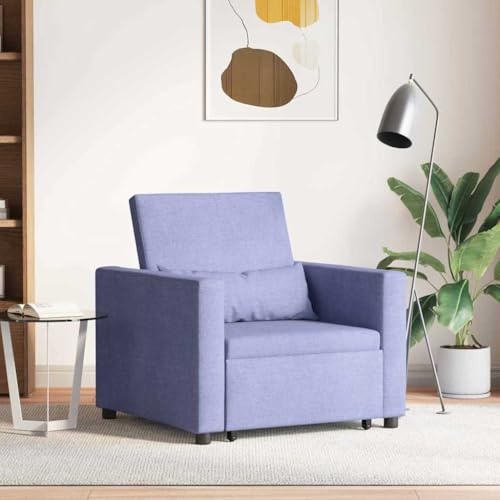 Owoxanthellate 3 in 1 Wandelsofa Jeans Blau 90x165x87 cm Stoff Recamiere mit Rollen Modernes Design Robust & Langlebig für Wohnzimmer Gästezimmer Büro