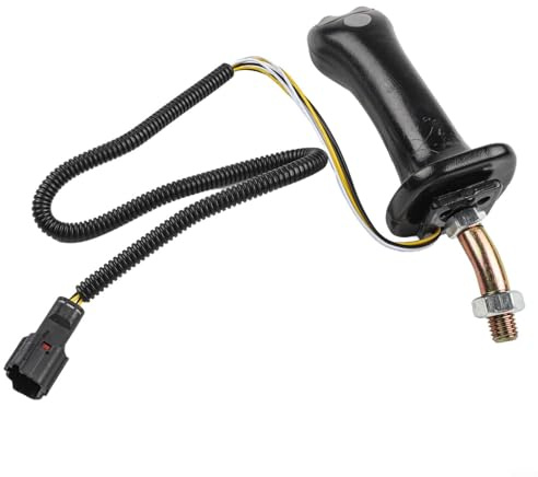 3 Tasten Bagger Joystick Griff für DX225, DH225-9, DH300-9, DX150, DH215, DH300 und DH370-9C — Standard-Passform, Kunststoff-Metall-Konstruktion, schwarz
