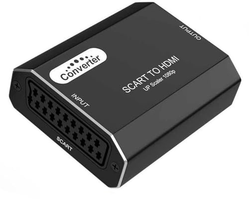Convertitore Scart a HDMI 1080P Adattatore convertitore scaler audio video femmina SCART 720P da analogico a digitale HDMI per CRT/VHS/DVD CVBS