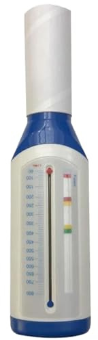 Medidor de pico, espirómetro portátil, dispositivo de ejercicio respiratorio para monitor de asma de pulmones, con escala y boquilla