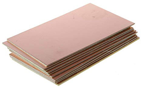 Aofocy Platine en cuivre de qualité supérieure - Panneau en stratifié de Circuit imprimé 10PCS FR4 à Simple Face en Fibre de PCB plaquée de cuivre