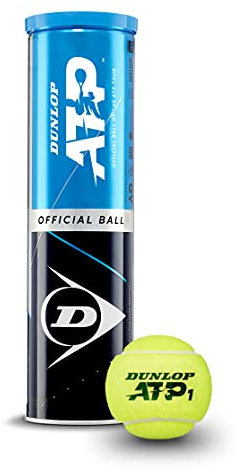 Dunlop Tennisball ATP Official – für Sand, Hartplatz & Rasen (1x4er Dose)