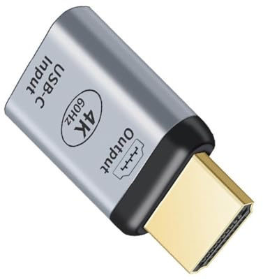 xiwai USB-C-Buchse auf HDMI-Stecker, HDTV-Anschluss, Video-Adapter, 4 K, 60 Hz, 1080p, für Monitor, Tablet, Telefon, Laptop, nicht geeignet für HDMI-Host auf Typ-C-Displays
