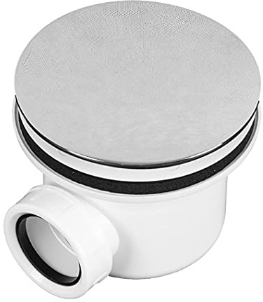 Sellon24® Ablaufgarnitur Siphon Ø 90mm ABS Chrom Abdeckung Duschablauf für die Duschwannen Alcaplast