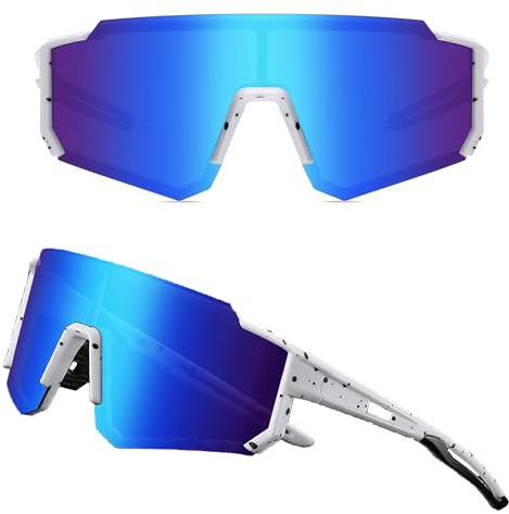 ZHABAO Polarisierte Sport-Sonnenbrille für Männer und Frauen, coole Sonnenbrille für Outdoor Baseball Radfahren Laufen Fischen (E07)