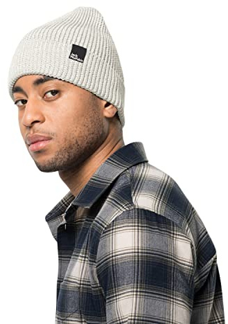 Jack Wolfskin Unisex Essential Beanie M tze, silver cloud, Einheitsgr e EU